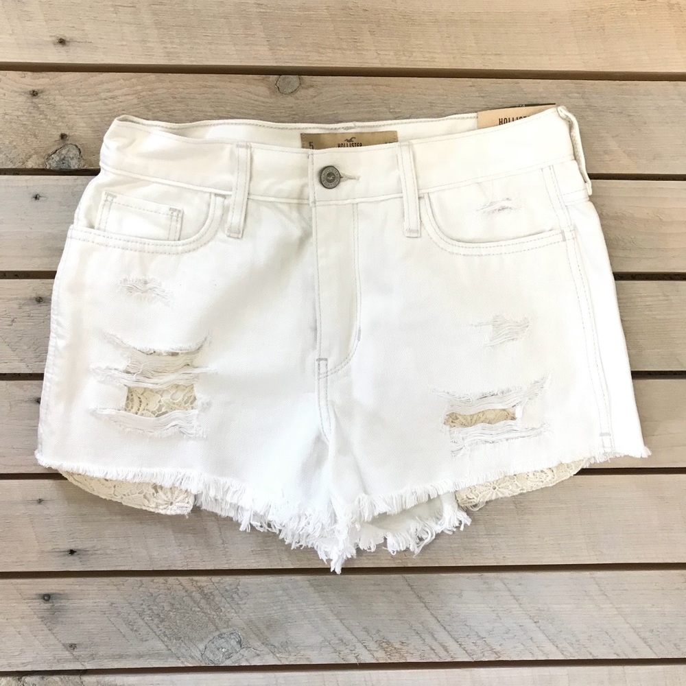 Hollister night rise white shorts